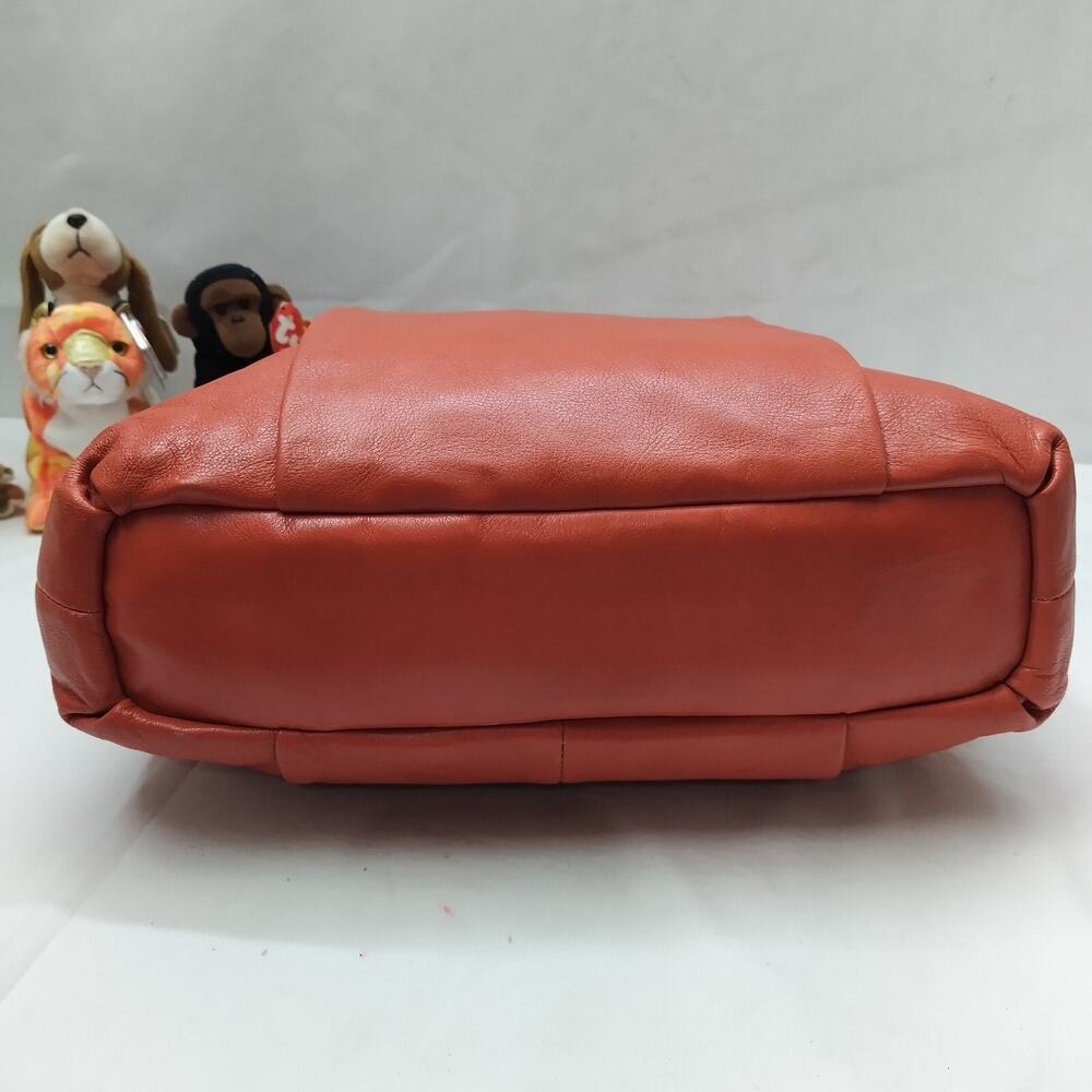 Coach Madison Orange Leather Zipper Closure Hobo Shoulder Bag - Picture 6 of 16